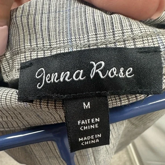 JENNA ROSE Gray plaid pants NWT Size M - Picture 9 of 10